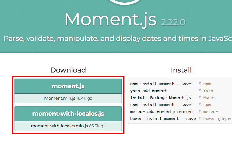Moment.js with and without locales