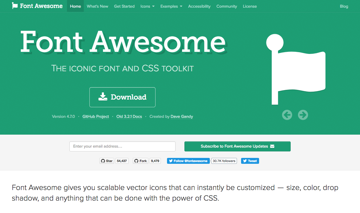 Font Awesome homepage