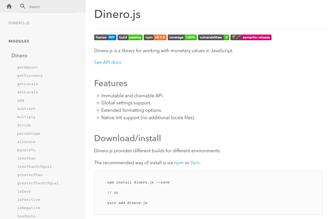 Dinero.js